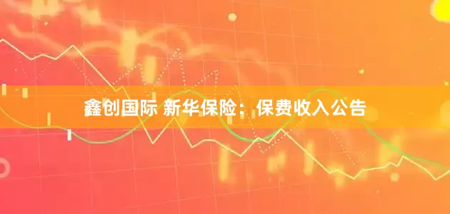 鑫创国际 新华保险：保费收入公告